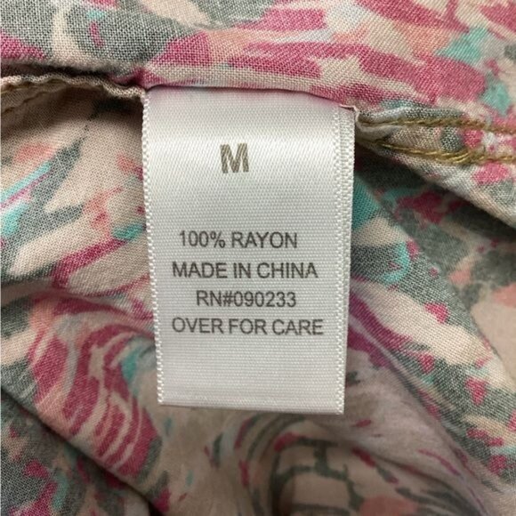 PacSun Mens Short Sleeve Button-Up Shirt Colorful Abstract Pattern Size M - Picture 6 of 7